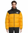 The North Face Unisex Yellow and Black Stand-Collar Puffer Jacket