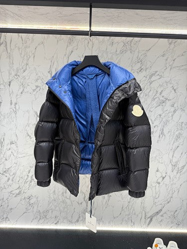 Moncler F055 Unisex Black Stand-Collar Puffer Down Jacket