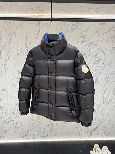 Moncler F055 Unisex Black Stand-Collar Puffer Down Jacket