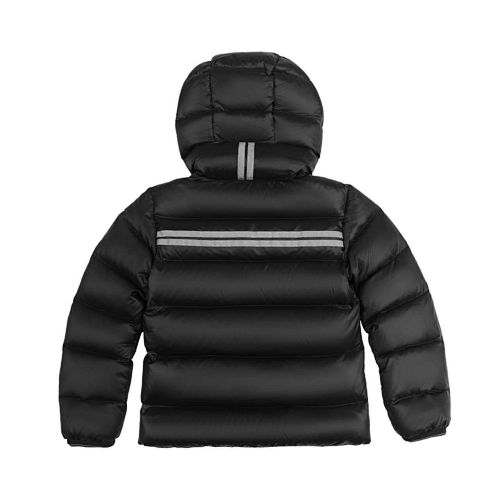 Canada Goose Crofton Kids' Black Hooded Down Jacket 5460K