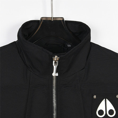 Moose Knuckles Metal Logo Studded Down Puffer Vest