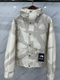 The North Face x KAWS Gray and White Abstract-Print Hooded Jacket