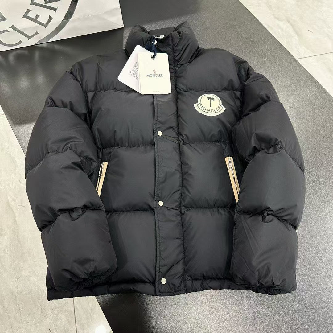 Moncler x Palm Angels Black Stand-Collar Puffer Jacket