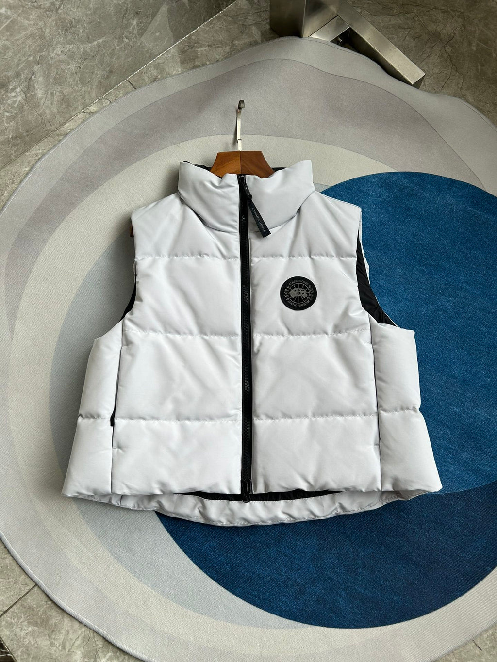 Canada Goose Grandview Black Label Cropped Down Vest in White