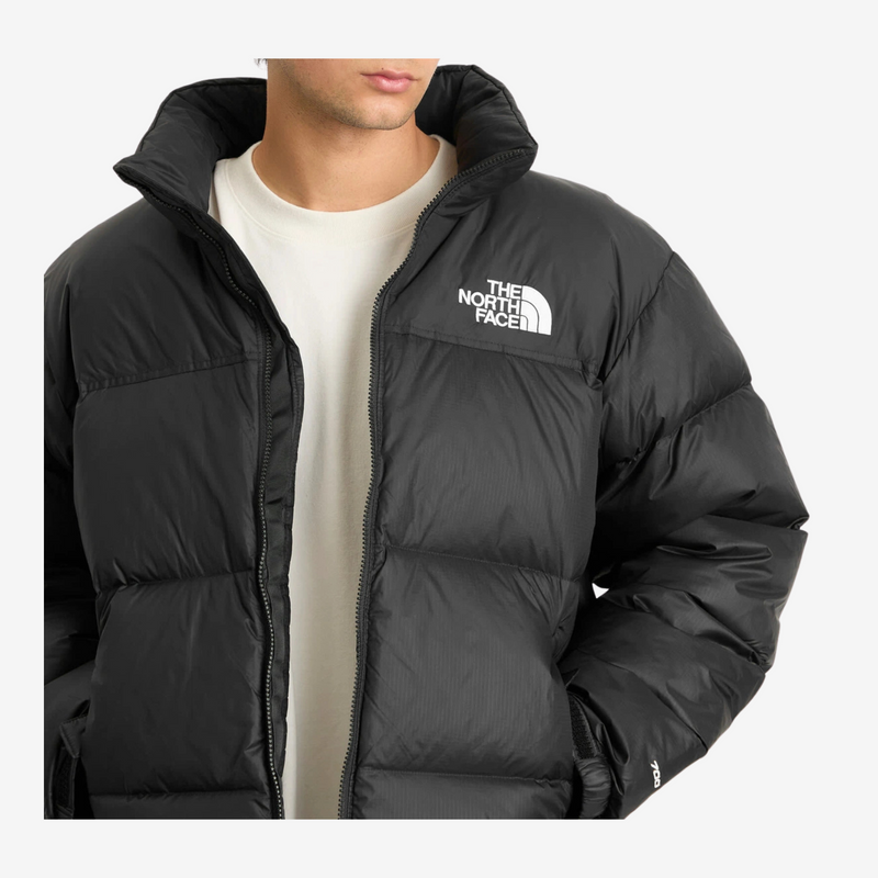 Moose Knuckles Men's Long Black Parka with Fur-Style Hood Trim