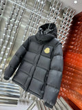 Moncler Black Hooded Puffer Jacket with Detachable Sleeves