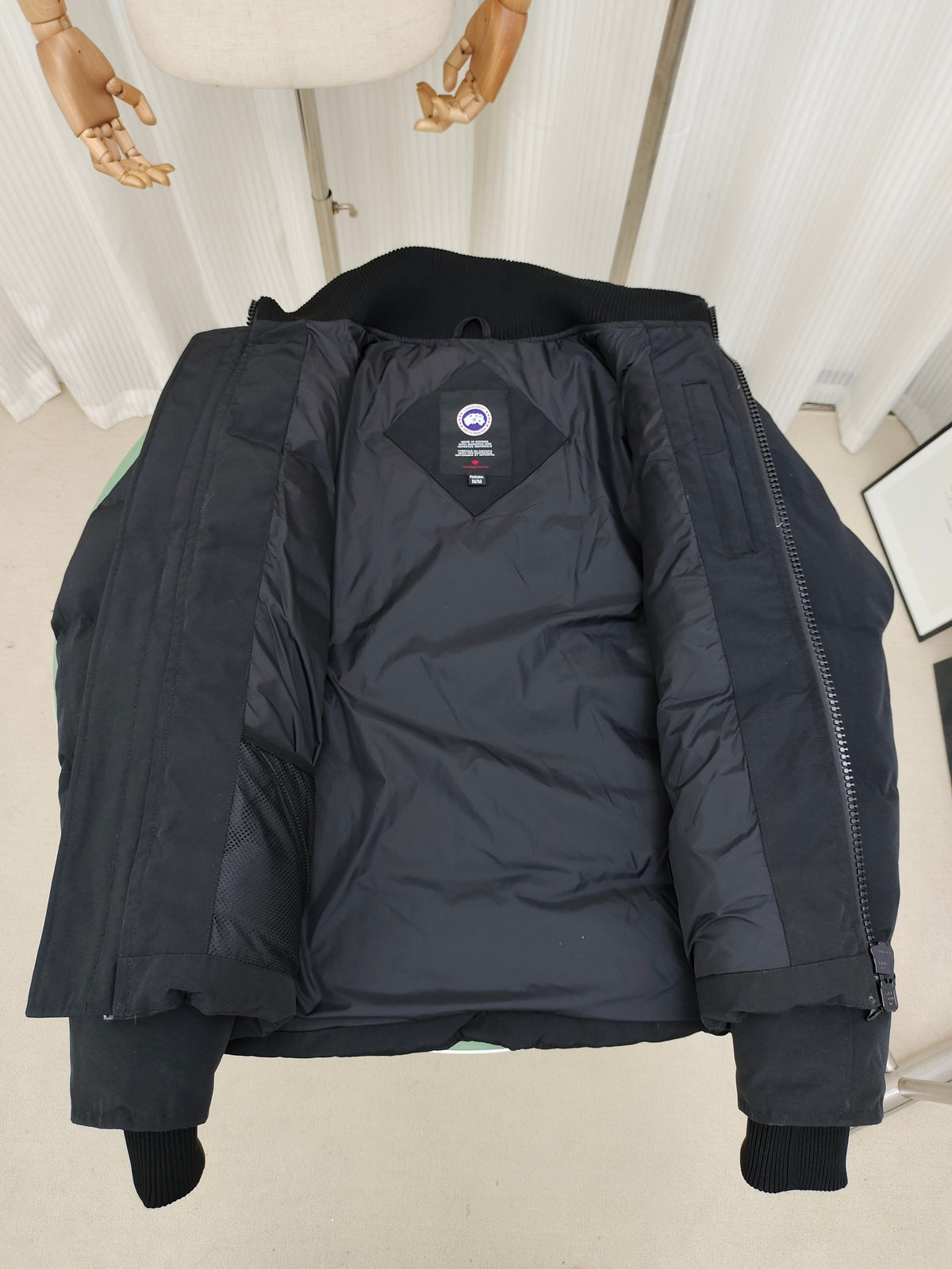 Canada Goose Longline Hooded Puffer Coat in Cream