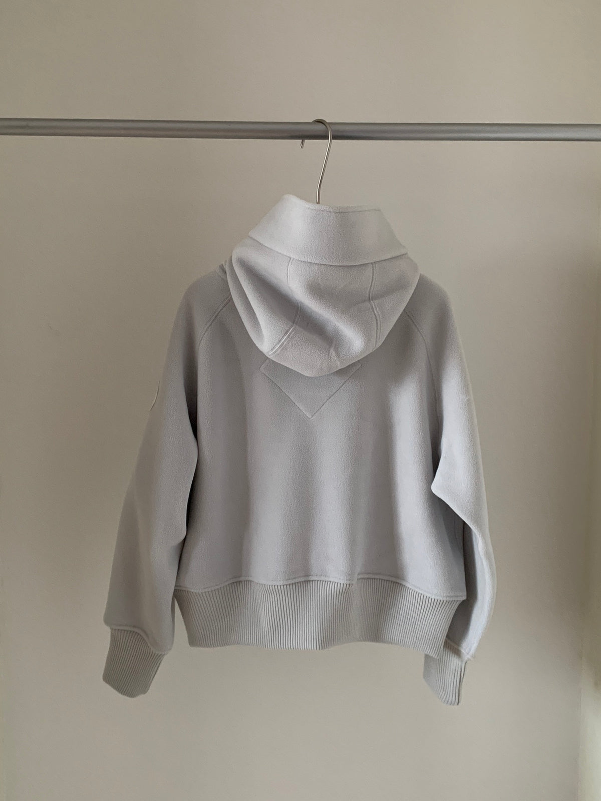 Canada Goose Light Gray Zip-Up Fleece Hoodie