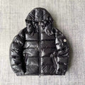 Moncler Maya Glossy Black Hooded Puffer Jacket