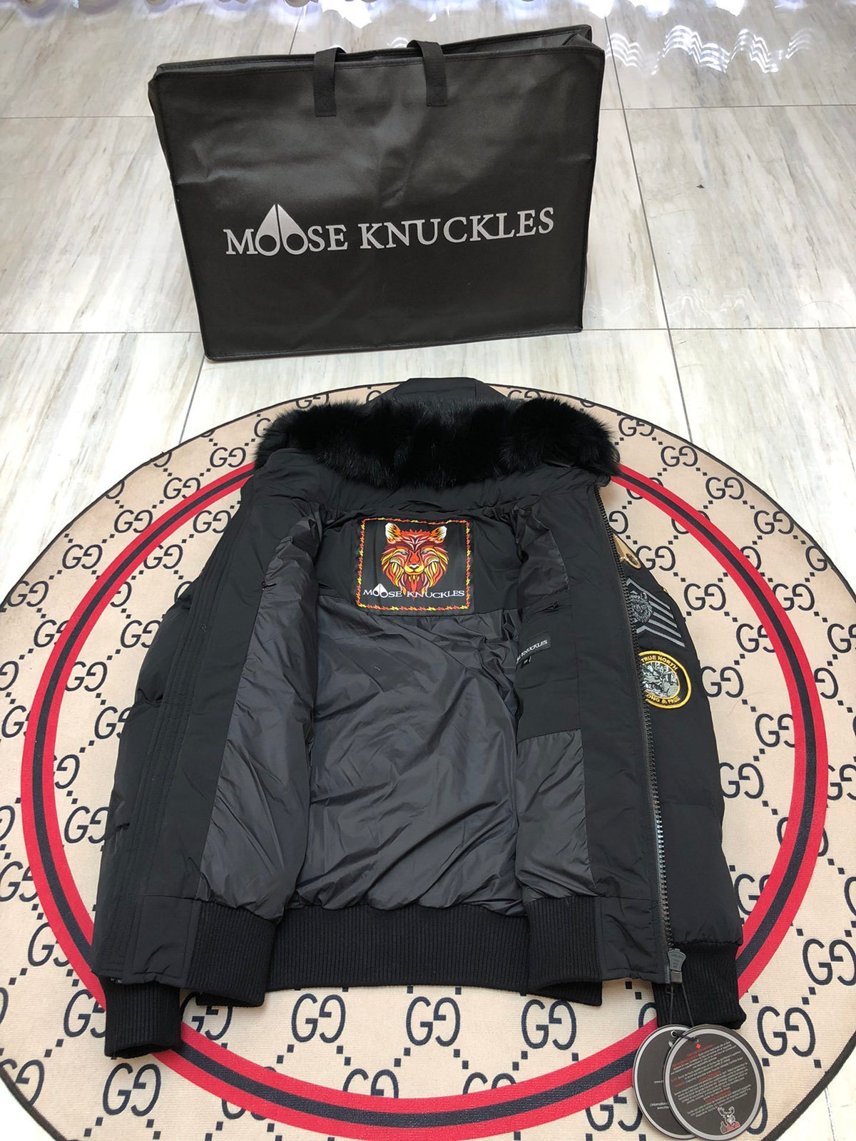 Moose Knuckles Unisex Multi-Logo Jacket