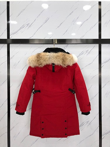 Canada Goose Long Hooded Parka - Red