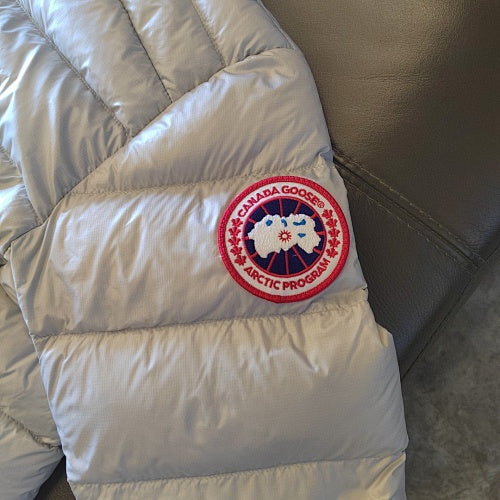 Canada Goose Hooded Puffer Jacket in Silver Gray