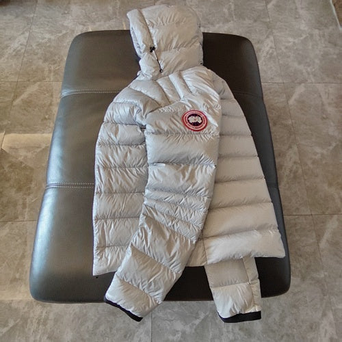 Canada Goose Hooded Puffer Jacket in Silver Gray